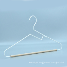 New Design High Quality Factory Sale White clothes Hanger Metal With Pant/Trousers Bar